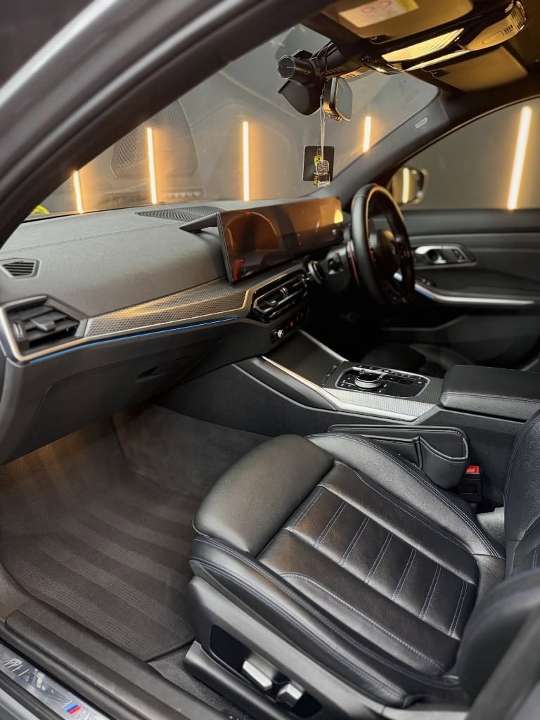 Spotless BMW cockpit after a full interior deep clean